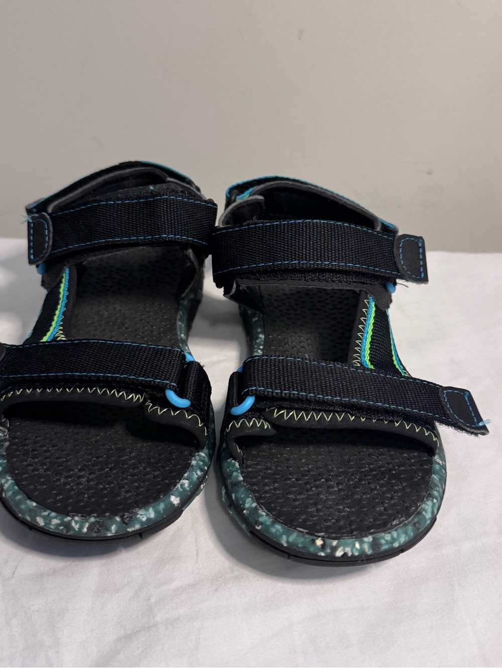 Boys casual Summer Sandals, Size 1, Black, Wonder Nation Trail Sandals